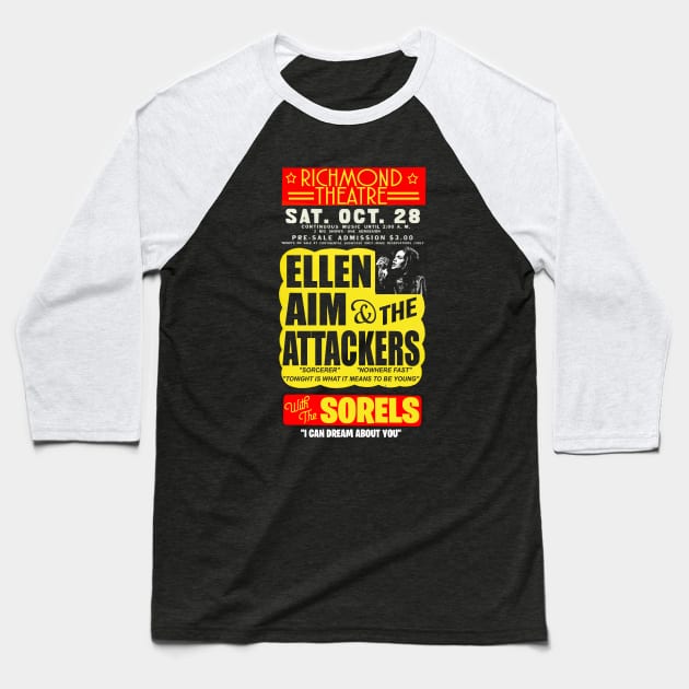 Ellen Aim and the Attackers Baseball T-Shirt by woodsman